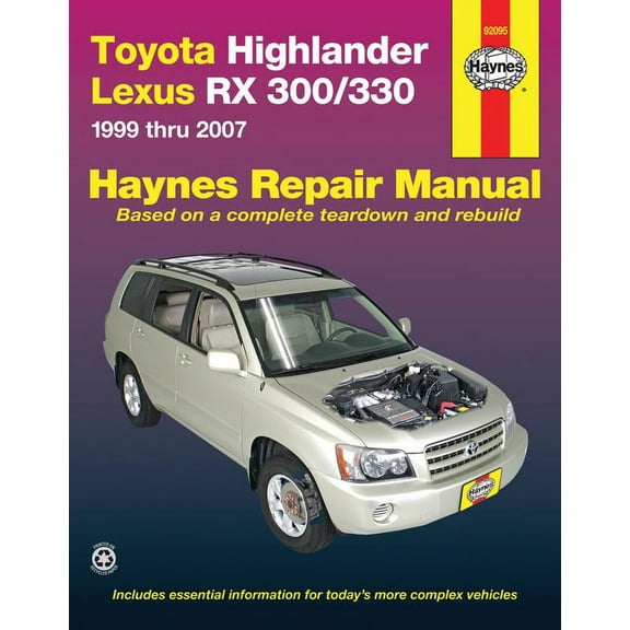 Haynes 92095 Repair Manual Highlander & Lexus RX300/330; English; Paper Format