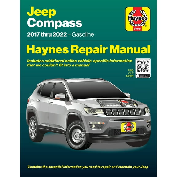 Haynes Jeep Compass MP - Gasoline (2017-2022) Repair Manual - Full color photos and diagrams with free online access to more repair content
