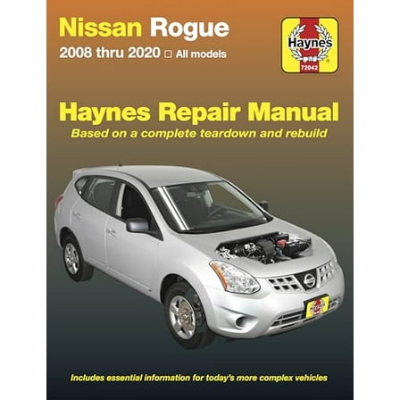 Pre-Owned Haynes Repair Manual: Nissan Rogue : 2008 Thru 2020 All Models - Based on a Complete Teardown and Rebuild (Paperback)