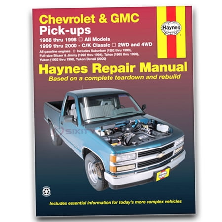 Haynes Repair Manual compatible with GMC K3500 1988-1998