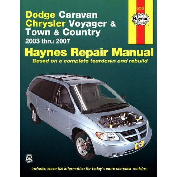 Haynes Repair Manuals Dodge Caravan, Chrysler Voyager/Town & Country, 03-07