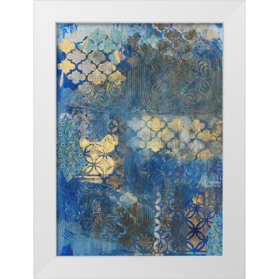 Haynes, Smith 11x14 White Modern Wood Framed Museum Art Print Titled - Ornate Azul D2