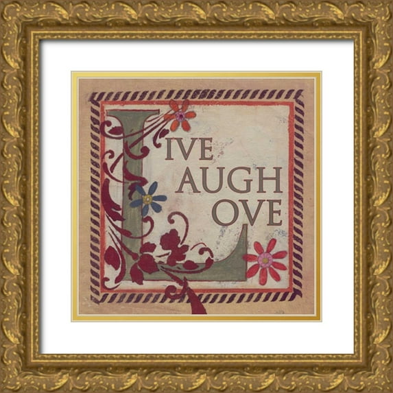 Haynes, Smith 12x12 Gold Ornate Wood Framed with Double Matting Museum Art Print Titled - .