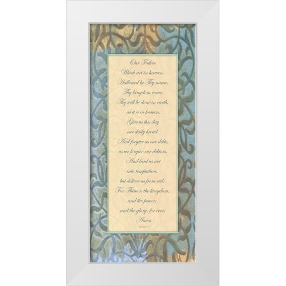 Haynes, Smith 13x24 White Modern Wood Framed Museum Art Print Titled - Our Father Panel