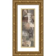 thumbnail image 1 of Haynes, Smith 13x32 Gold Ornate Wood Framed with Double Matting Museum Art Print Titled - Earthy Stains 2, 1 of 4