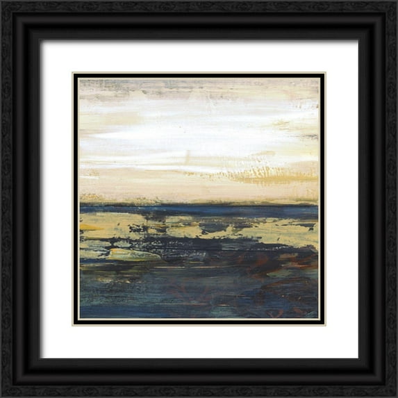 Haynes, Smith 15x15 Black Ornate Wood Framed with Double Matting Museum Art Print Titled - Lake Horizons 5