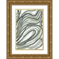 thumbnail image 1 of Haynes, Smith 17x24 Gold Ornate Wood Framed with Double Matting Museum Art Print Titled - Emerald Swirls 2, 1 of 4