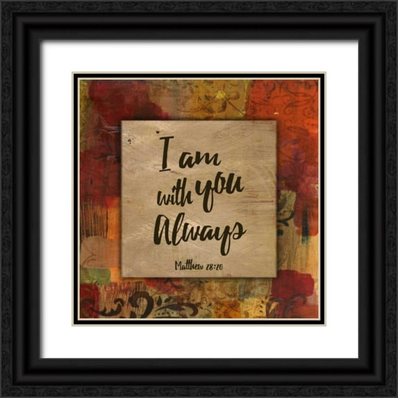 Haynes, Smith 20x20 Black Ornate Wood Framed with Double Matting Museum Art Print Titled - I am with you always Autumn Blooms