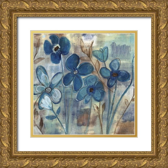 Haynes, Smith 20x20 Gold Ornate Wood Framed with Double Matting Museum Art Print Titled - Blue Brown