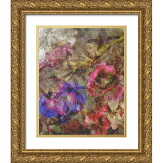 Haynes, Smith 20x24 Gold Ornate Wood Framed with Double Matting Museum Art Print Titled - Floral Meeting 2