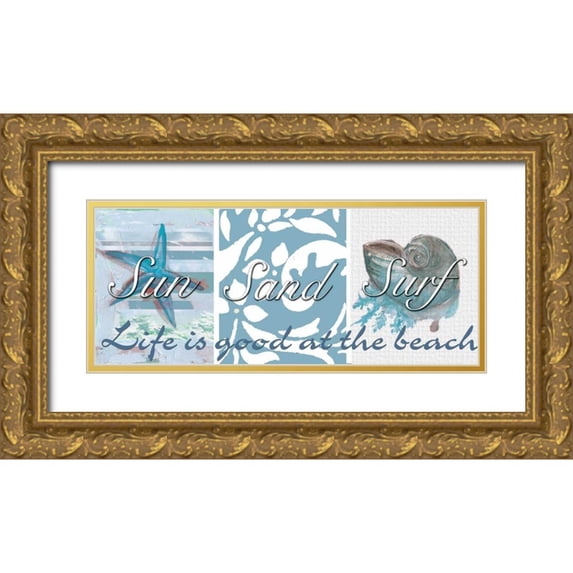 Haynes, Smith 24x12 Gold Ornate Wood Framed with Double Matting Museum Art Print Titled - .