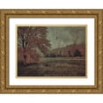 thumbnail image 1 of Haynes, Smith 24x19 Gold Ornate Wood Framed with Double Matting Museum Art Print Titled - Fall In The Mist, 1 of 4