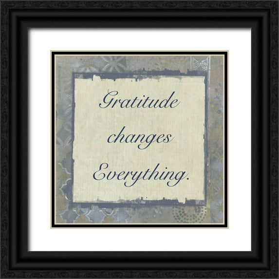 Haynes, Smith 26x26 Black Ornate Wood Framed with Double Matting Museum Art Print Titled - Gratitude Changes 4