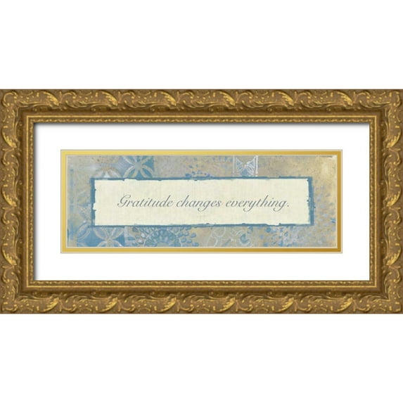 Haynes, Smith 32x14 Gold Ornate Wood Framed with Double Matting Museum Art Print Titled - Gratitude Changes 2