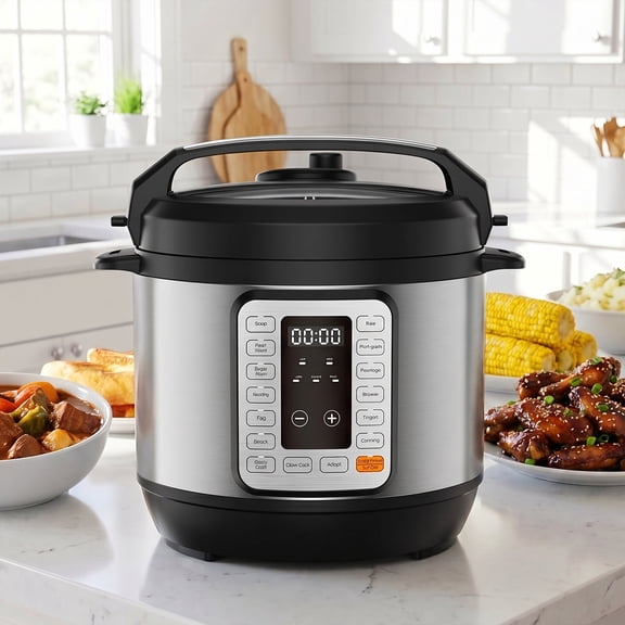 Haysky 16-in-1 6QT Electric Pressure Cooker Multi Cooker Rice Steamer Sauté Soup Yogurt Maker, Ceramic Pot, Silver