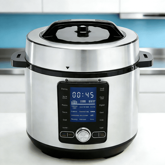 Haysky 6.3 Quart Electric Pressure Cooker with Stainless Steel Pot, 24-in-1 Digital Control for Family Meals, Silver