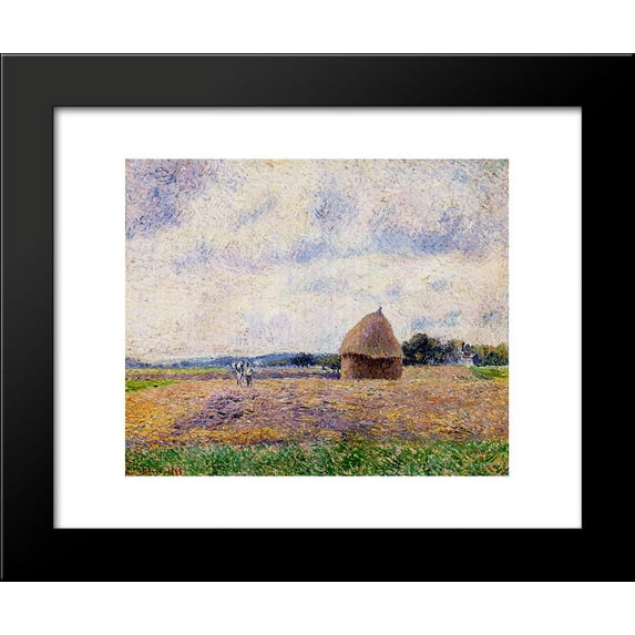 Haystack Eragny 20x24 Framed Art Print by Pissarro, Camille