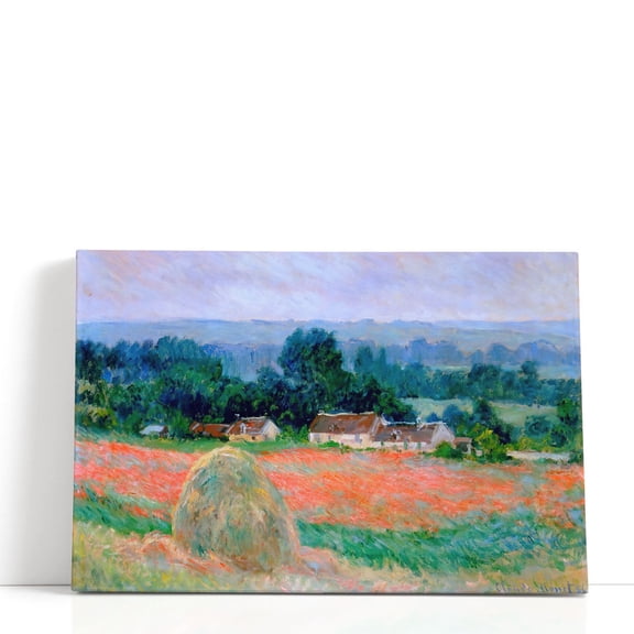 Haystack at Giverny, 1886 - Wrapped Canvas Print Wall Art | 36" W x 24" H