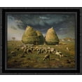 thumbnail image 1 of Haystacks Autumn 24x20 Black Ornate Wood Framed Canvas Art by Millet, Jean Francois, 1 of 2