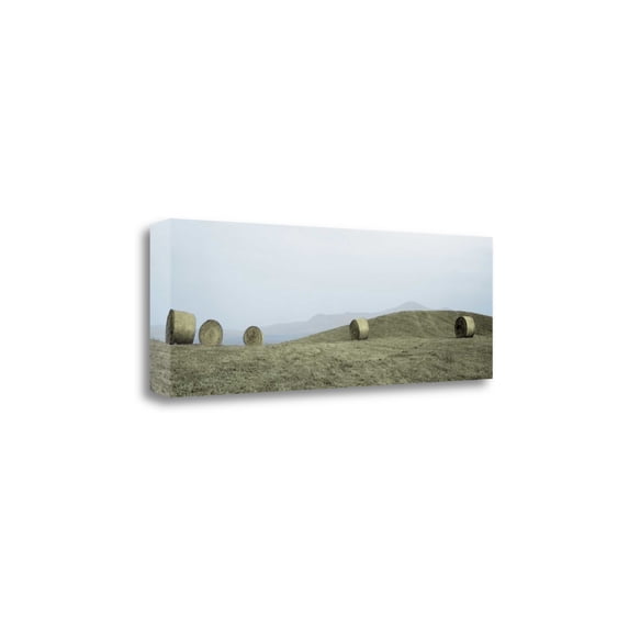 Haystacks Tuscany - 1' Graphic Art Print on Wrapped Canvas