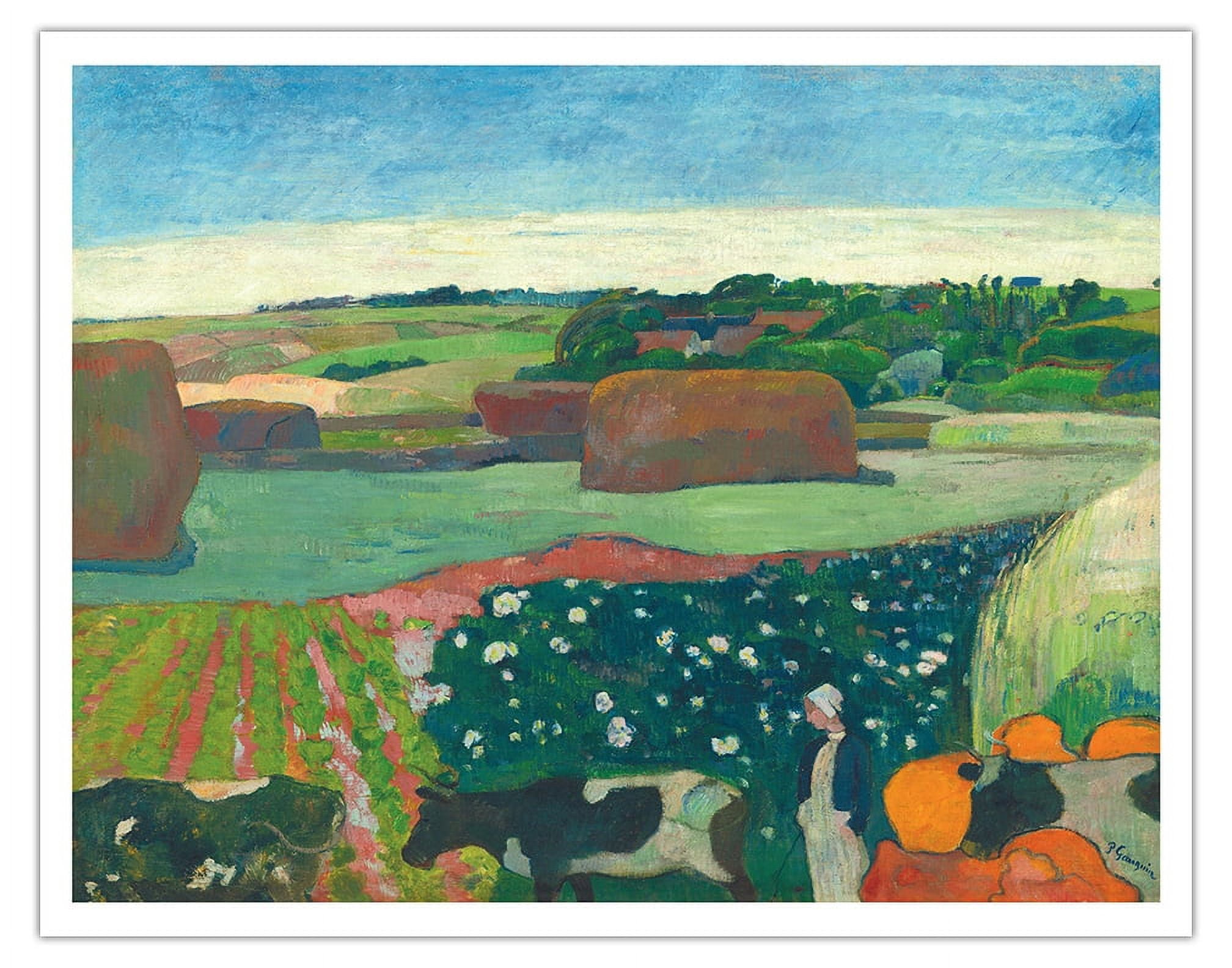 Haystacks in Brittany - France - From an Original Color Painting by ...