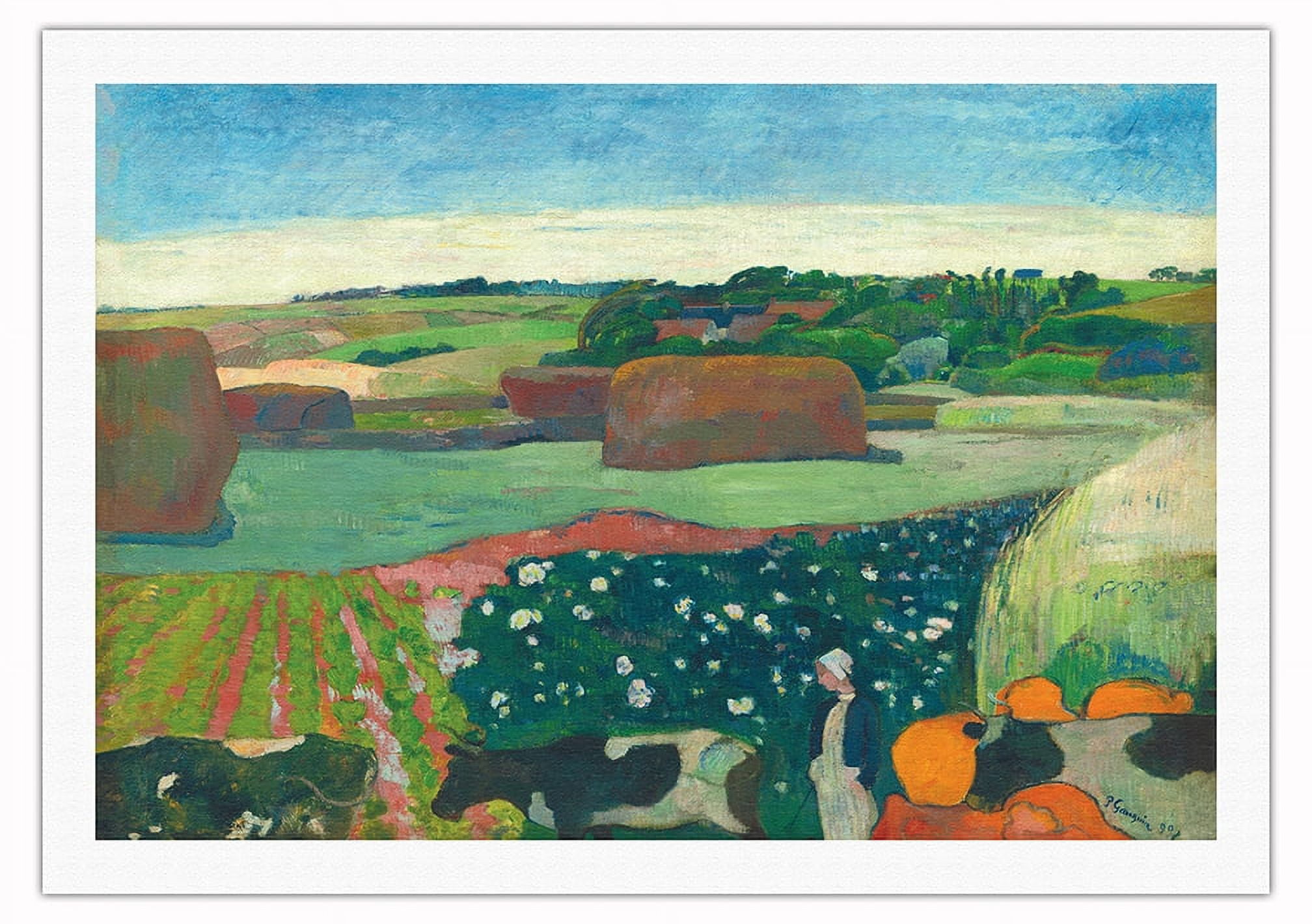 Haystacks In Brittany 1000 Piece Jigsaw Puzzle - Paul Gauguin Art Puzzle For Adults (Made In USA)