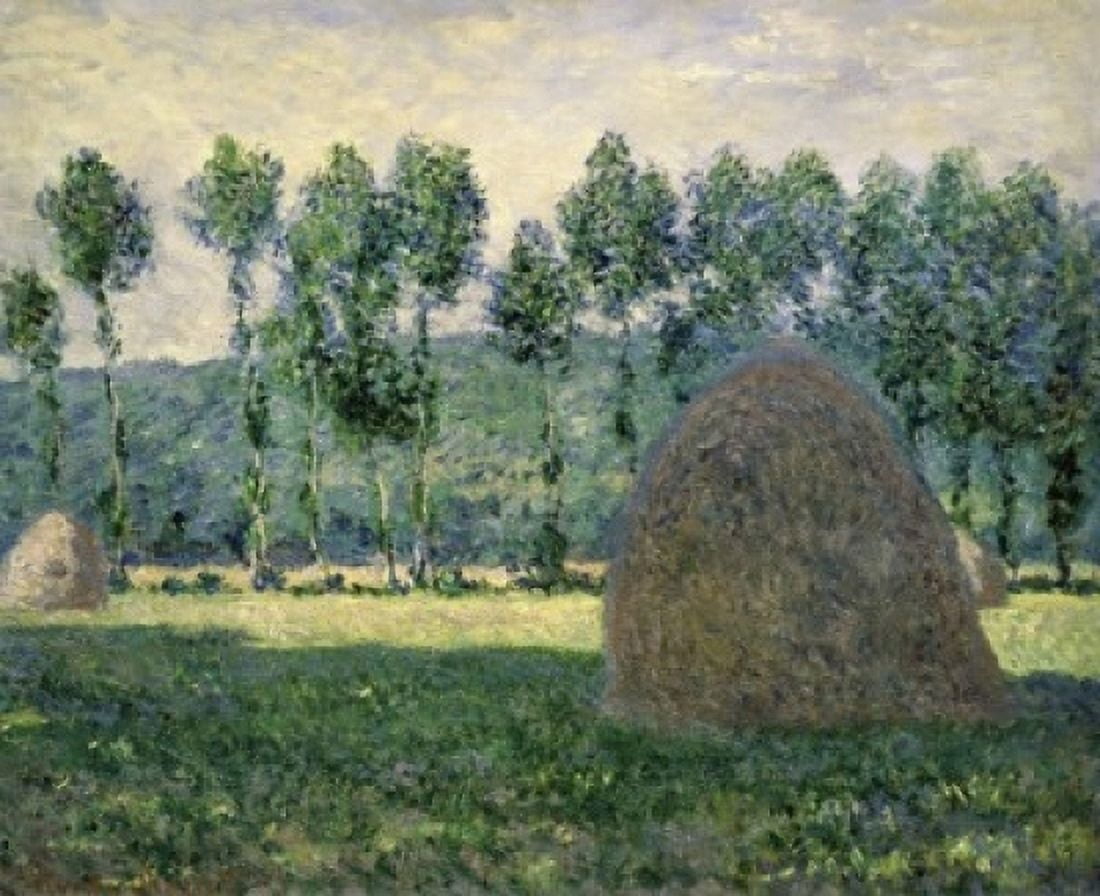 Haystacks near Giverny 1884-1889 Claude Monet (1840-1926French) Oil on canvas Hermitage Museum St Petersburg Canvas Art - Claude Monet (24 x 36)