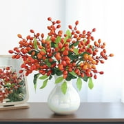 Haysvty Artificial Plant Eco-friendly No Watering Realistic Looking Living Room 3-fork Artificial Bean Branch Flower for Household