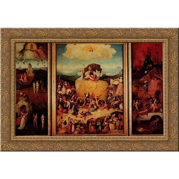Haywain 24x18 Gold Ornate Wood Framed Canvas Art by Bosch, Hieronymus