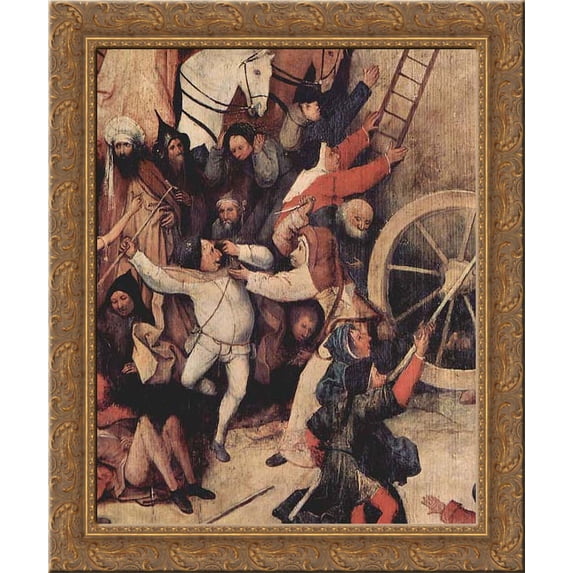 Haywain (detail) 20x24 Gold Ornate Wood Framed Canvas Art by Bosch, Hieronymus