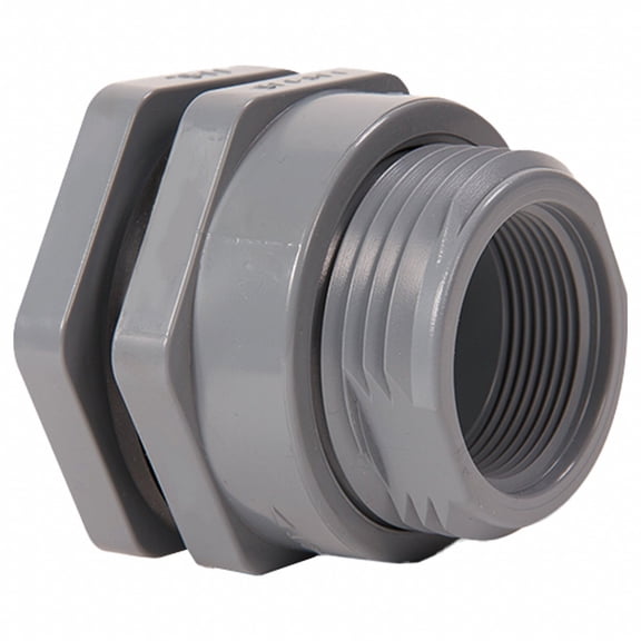 Hayward BFA1007SEL Series BFA Large Flange Bulkhead Fitting, Socket x Socket End, PVC with EPDM Seals, 3/4" Size J101