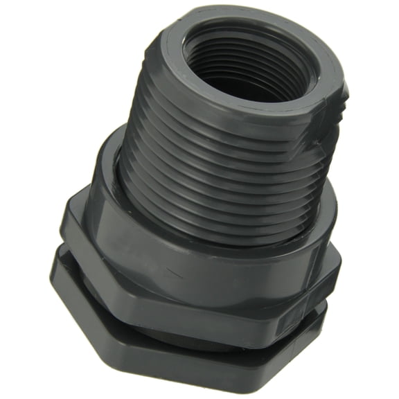 Hayward BFA1012TES Series BFA Standard Flange Bulkhead Fitting, Threaded x Threaded End, PVC with EPDM Seals, 1-1/4" Size J101