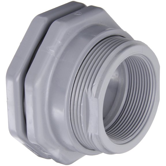Hayward BFAS2030CFS Series BFAS Short Pattern Bulkhead Fitting, Socket x Threaded End, CPVC with FPM Seals, 3" Size J101