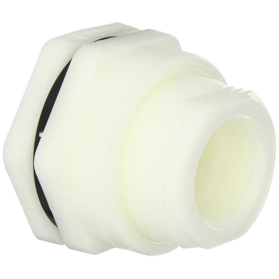 Hayward BFAS3012TFS Series BFAS Short Pattern Bulkhead Fitting, Threaded x Threaded End, PP with FPM Seals, 1-1/4" Size CA2