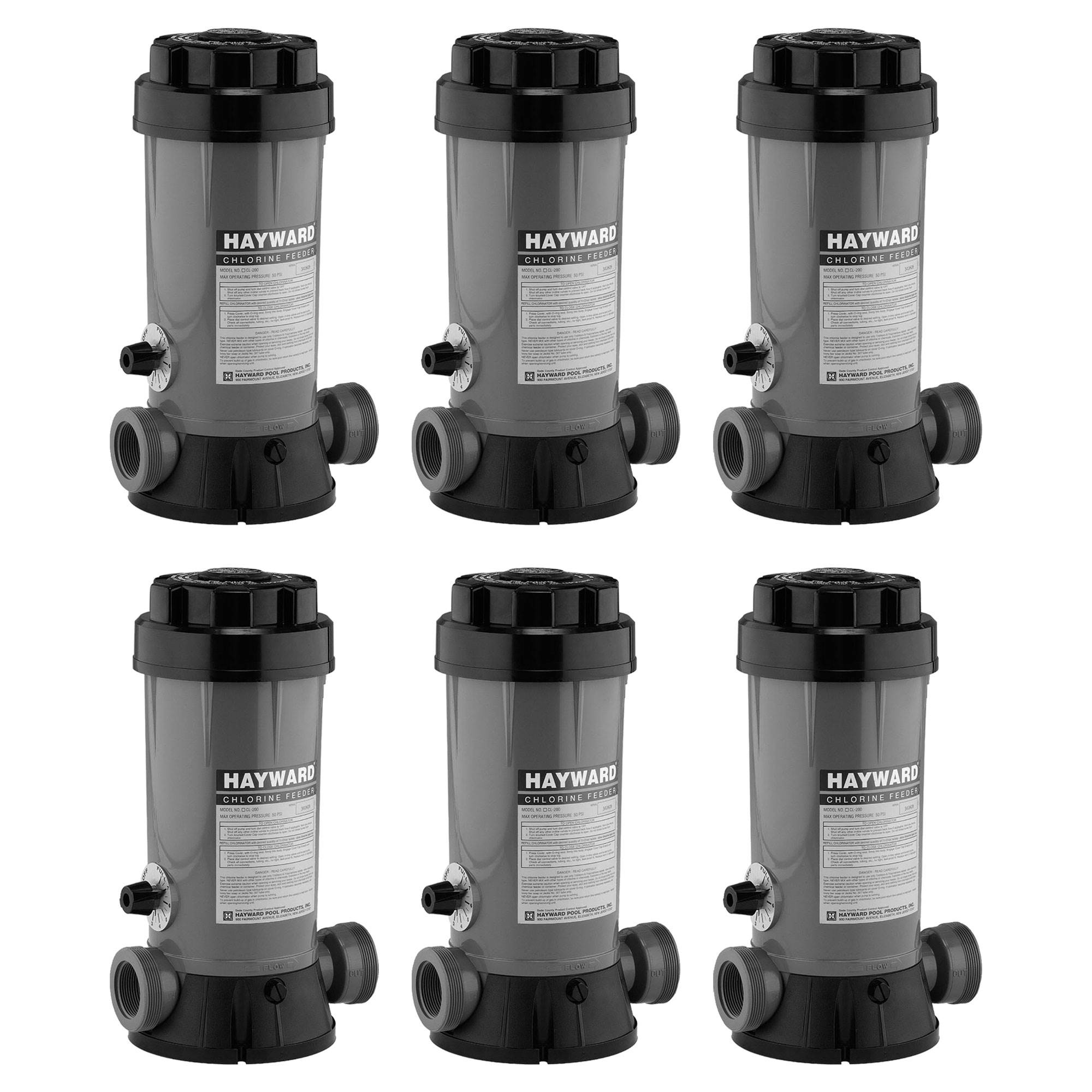 Hayward CL2002S Auto Pool InLine Chemical Trichlor Chlorine Feeder (6