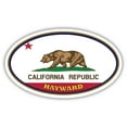 thumbnail image 1 of Hayward City California State Flag | CA Flag Alameda County Oval State Colors Bumper Sticker Car Decal 3x5 inches, 1 of 3