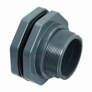 Bulkhead Tank Fitting, 2", PVC/EPDM, Socket x Socket BFA1020SES