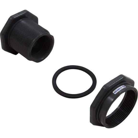 Hayward Flow Control Bulkhead Tank Fitting,EPDM,4 11/16"L,PVC BFA1030CES