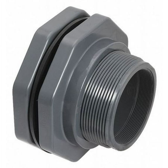 Hayward BFA1015CES 1-1/2-Inch Gray PVC Socket by Thread BFA Series Bulkhead Fitting with EPDM Standard Flange Gasket