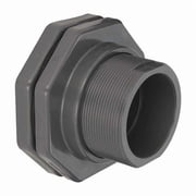 Bulkhead Tank Fitting, 4, PVC/EPDM, Socket x Socket BFA1040SES