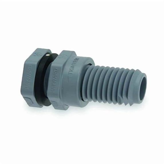 Hayward Flow Control Bulkhead Tank Fitting, 1", CPVC/FPM, FPT x FPT BFA2010TFS
