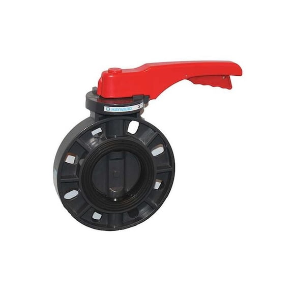 Hayward Flow Control Butterfly Valve, 6", PVC/EPDM, Gear Operated BYCS1060E1GGA