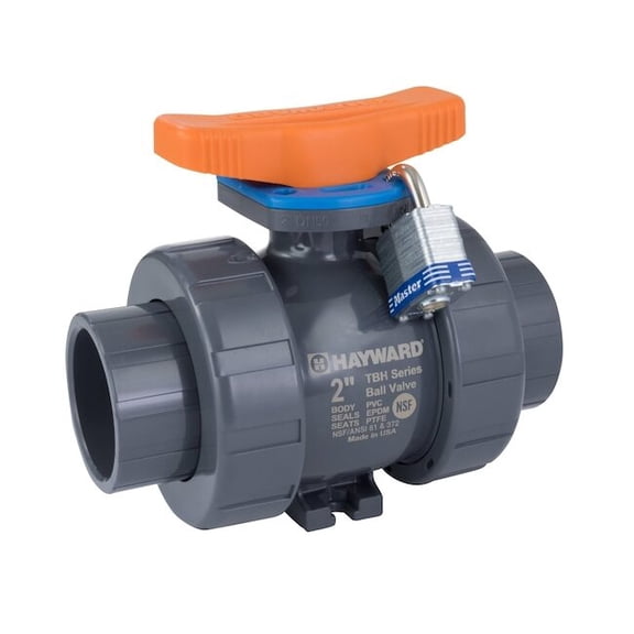 Hayward Flow Control Manual 2-Way Ball Valve,NPTF,PVC TBH1025A0TV0000