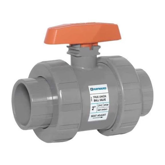 Hayward Flow Control Manual 2-Way Ball Valve,True-Union,CPVC TBH2150ASTE0000