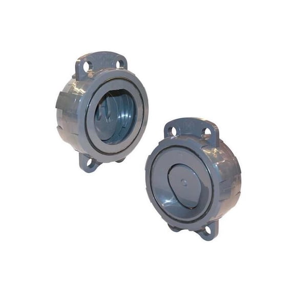 Hayward Flow Control Check Valve, Wafer, 3", PVC/FPM WCV1300V