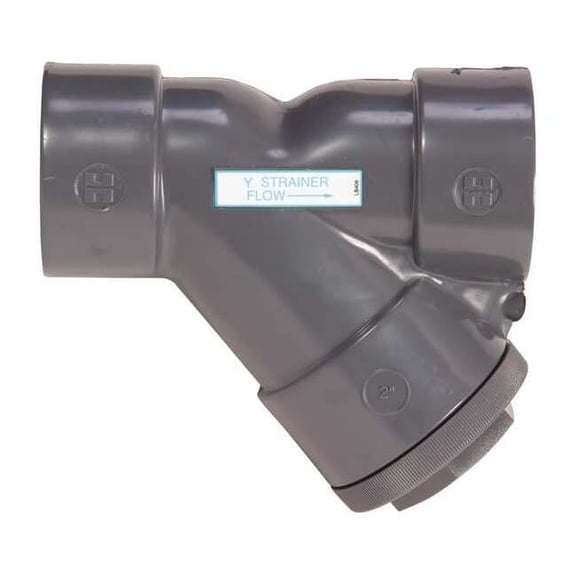 Hayward Flow Control Y Strainer, 1" Pipe, Threaded, PVC, 150 psi YS10100T