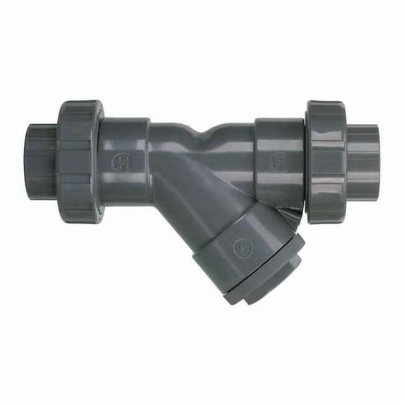 Hayward Flow Control Y Strainer, 2" Pipe, Threaded, PVC, 150 psi YS10200TU
