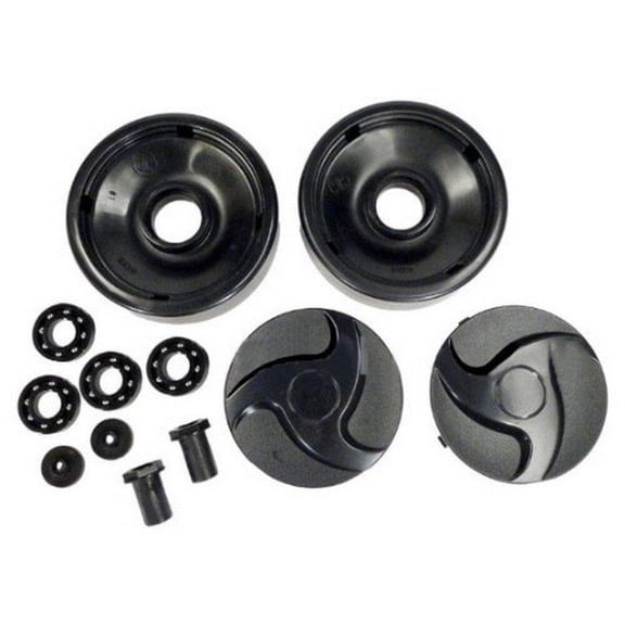 Rear Wheels W/Bearings/Nuts/Hubcaps, Black