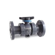 Hayward TBH1050A0FV0Z00 Series TBH "Z-BALL" True Union Ball Valve, Flanged End, PVC with FPM Seals, 1/2" Size CA3