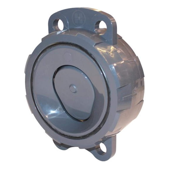 Hayward WCV1400ES Series WCV Full Pattern Wafer Check Valve with Spring, PVC with EPDM/SS Seals, 4" Size J101